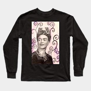 Frida Kahlo Collage Art Long Sleeve T-Shirt